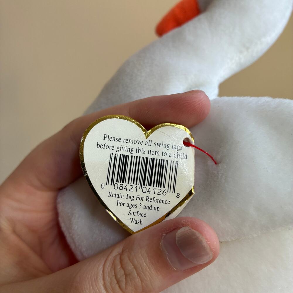 The Beanie Babies Collection 1996 Gracie the swan stuffed animal TY with tag - Picture 5 of 7
